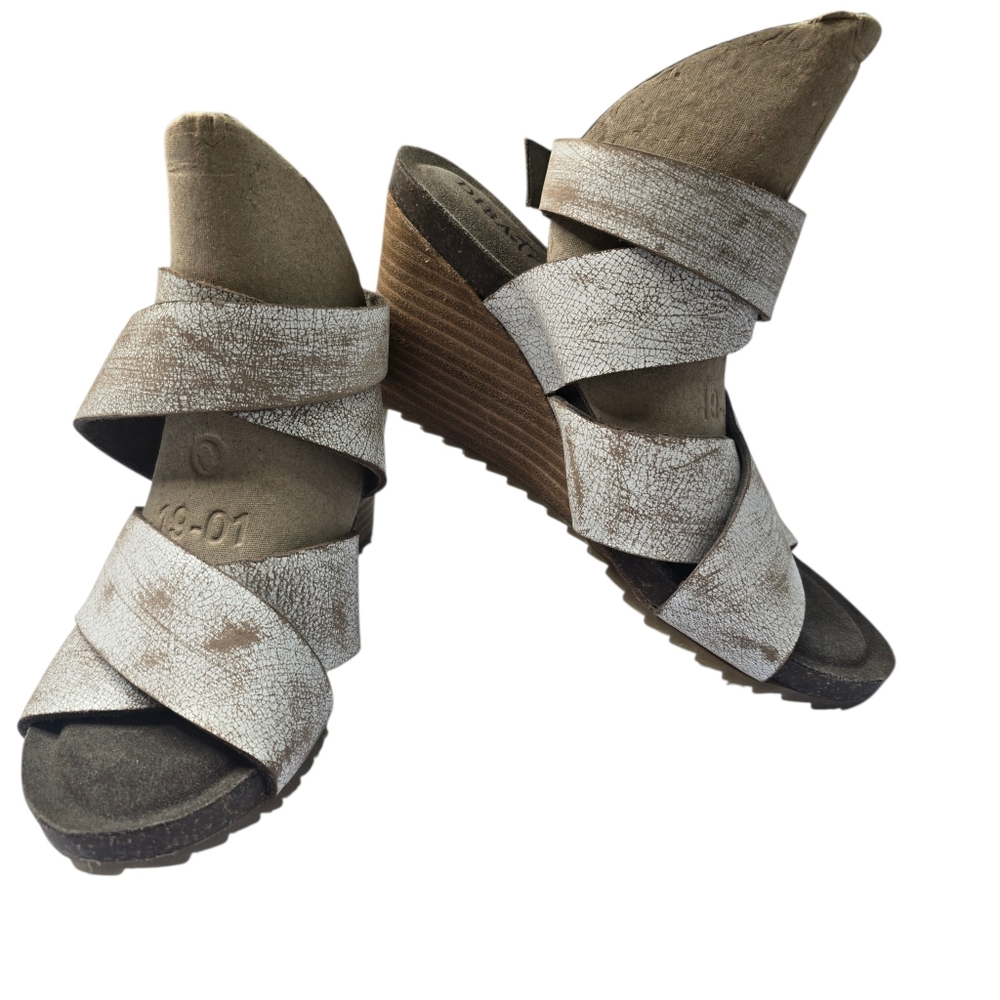 Diba True Leather New View Wedge Sandals 
